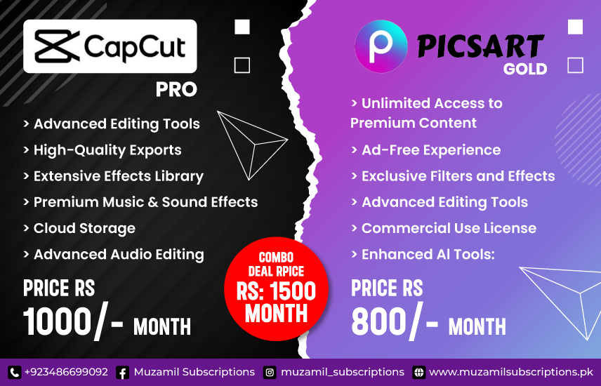 Capcut Pro & Picsart Pro